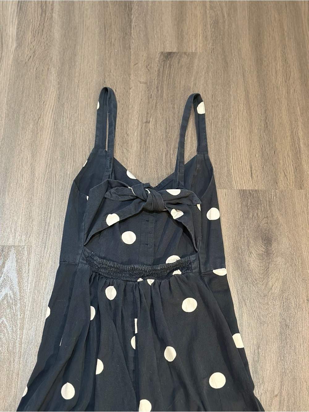 Black & White Polka Dot Wide-Leg Jumpsuit - Picture 6 of 10